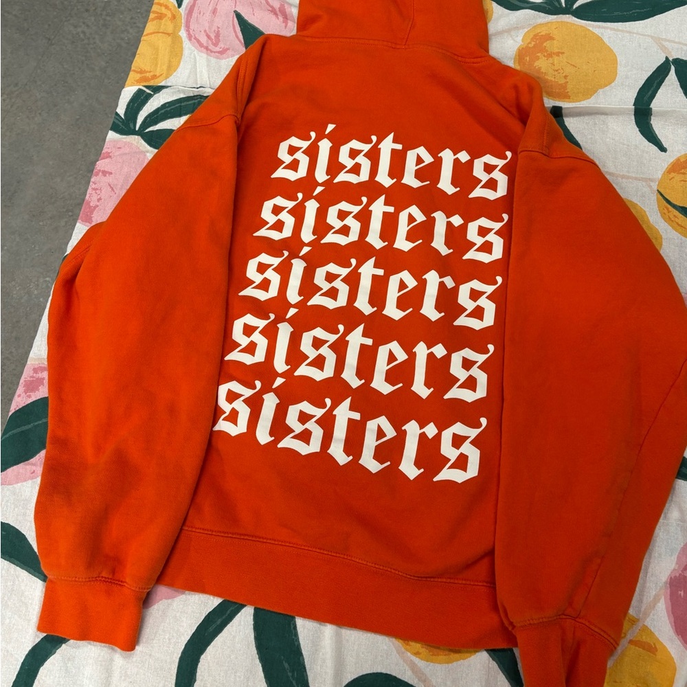 Orange James Charles sisters sweater size large